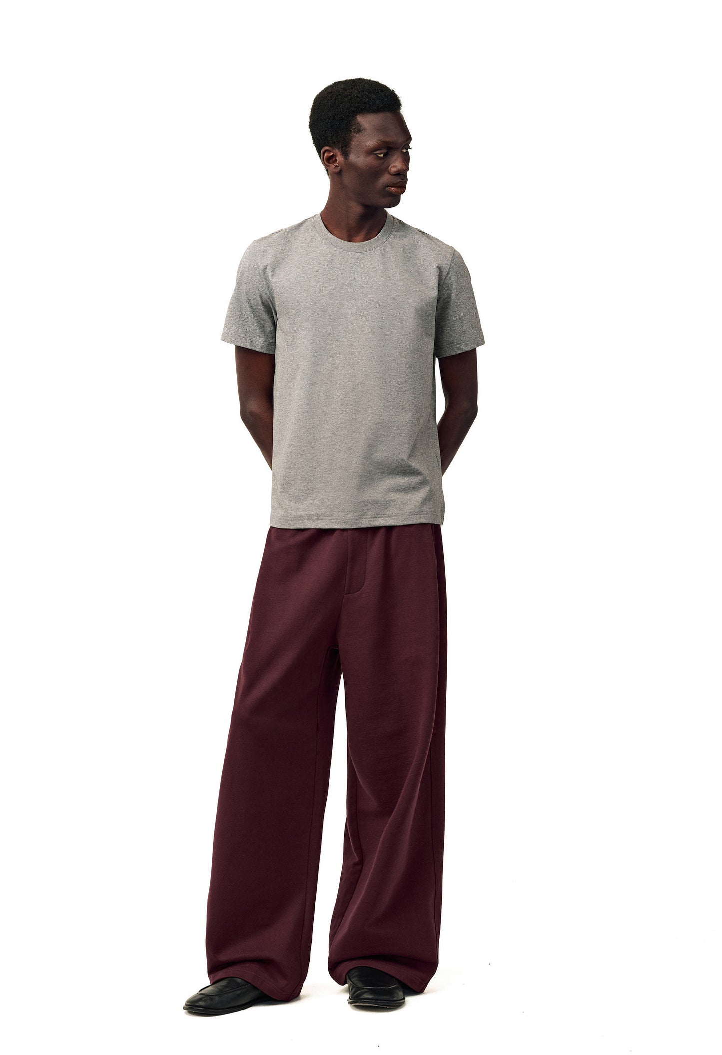 Side-Pleated Sweatpants