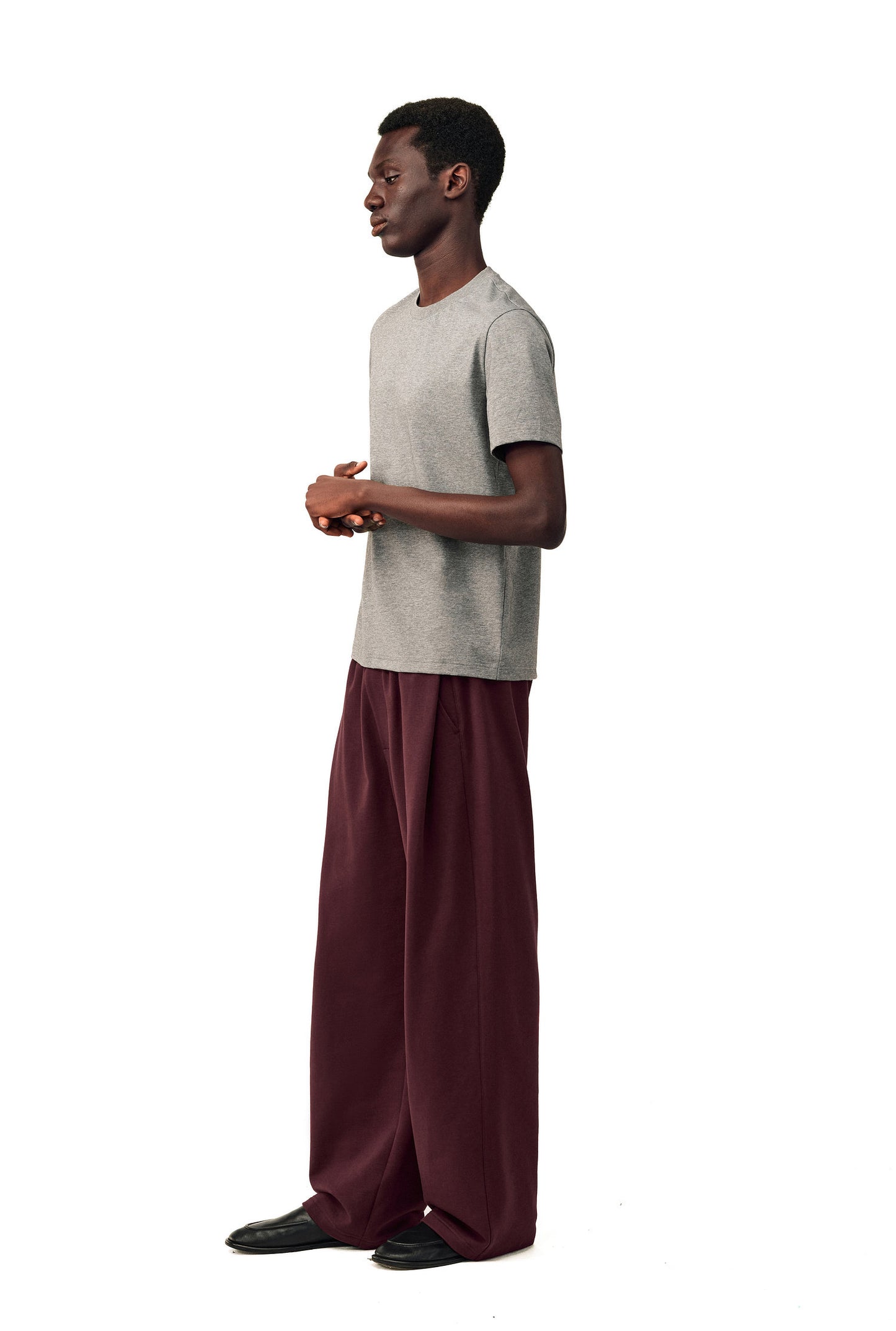 Side-Pleated Sweatpants