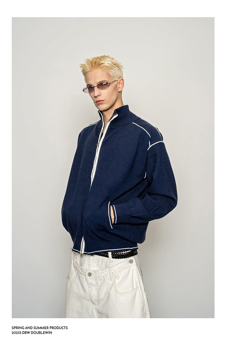 Split-Edge Knit Cardigan