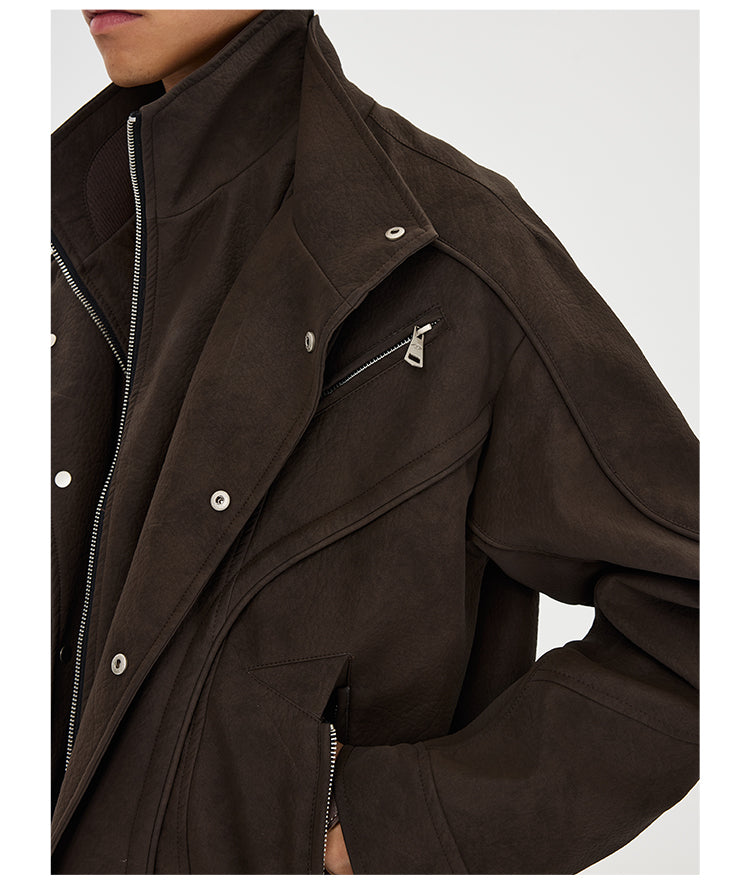 Unique Lapel Hunting Jacket