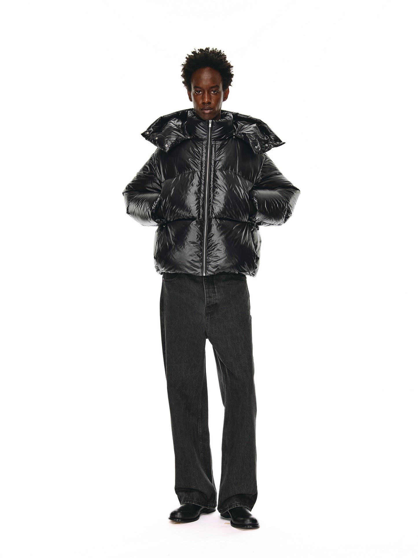 Detachable Hood Puffer Down Jacket