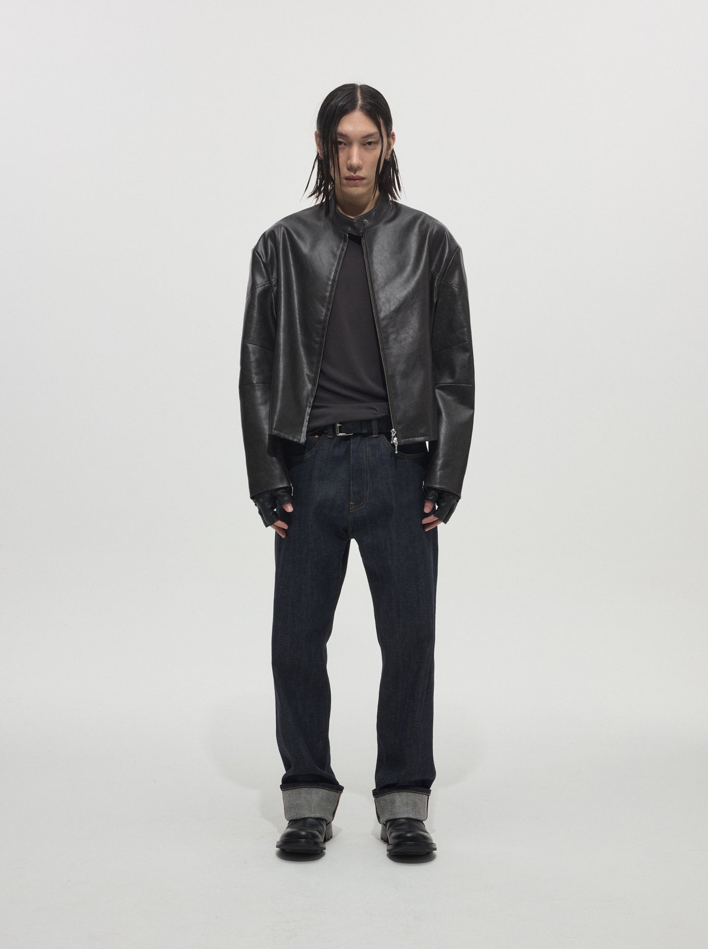 Oversized Motorcycle Leather Jacket