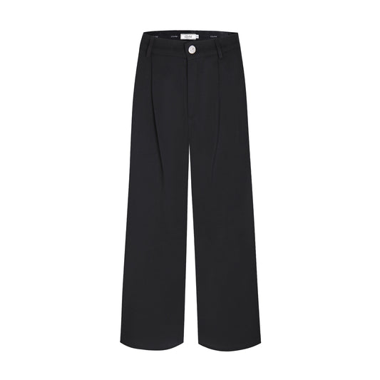 Double pleated straight pants