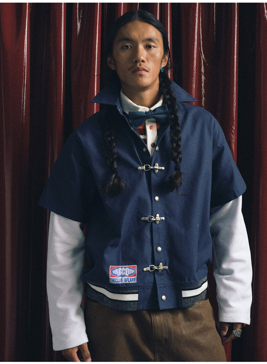 Faux Two-Piece Canvas Jacket