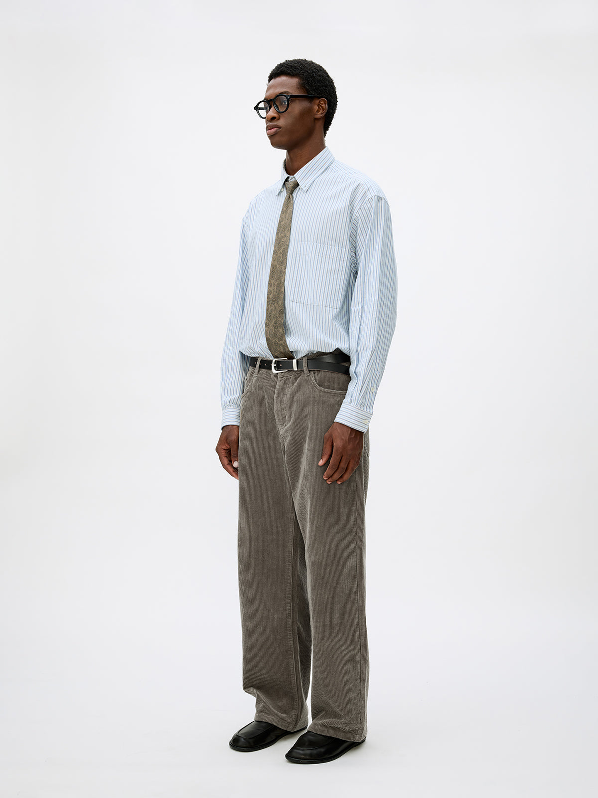 Wash-processed Straight Casual Pants