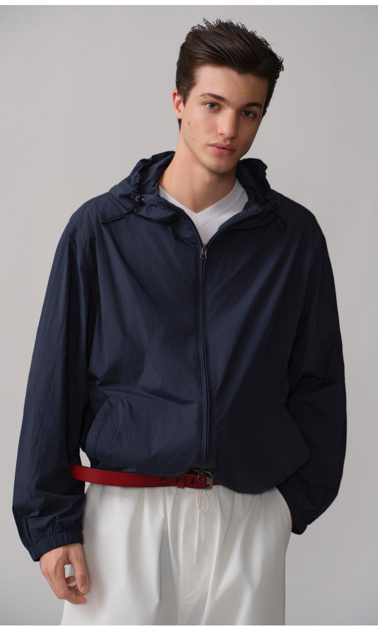 Lightweight, Wind-Resistant Casual Jacket with Hood