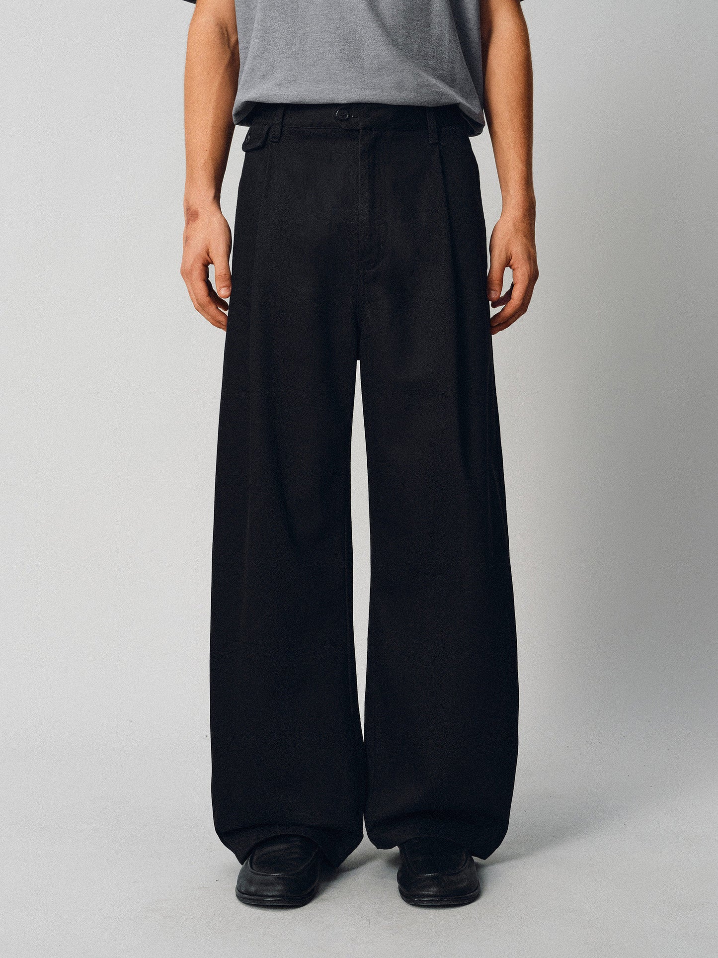 Linen-Blend Simple Casual Pants