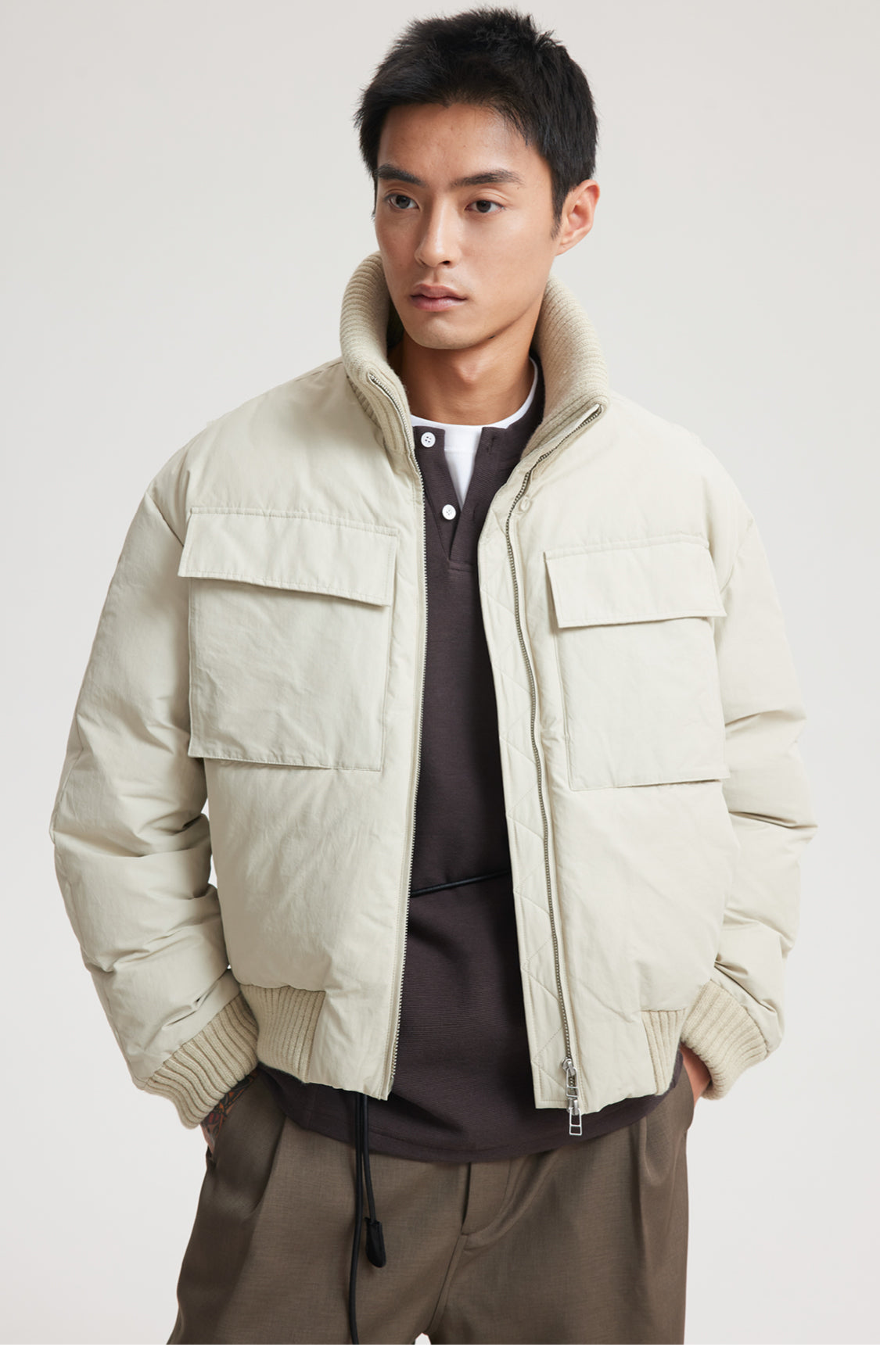 Large Pocket Down Jacket