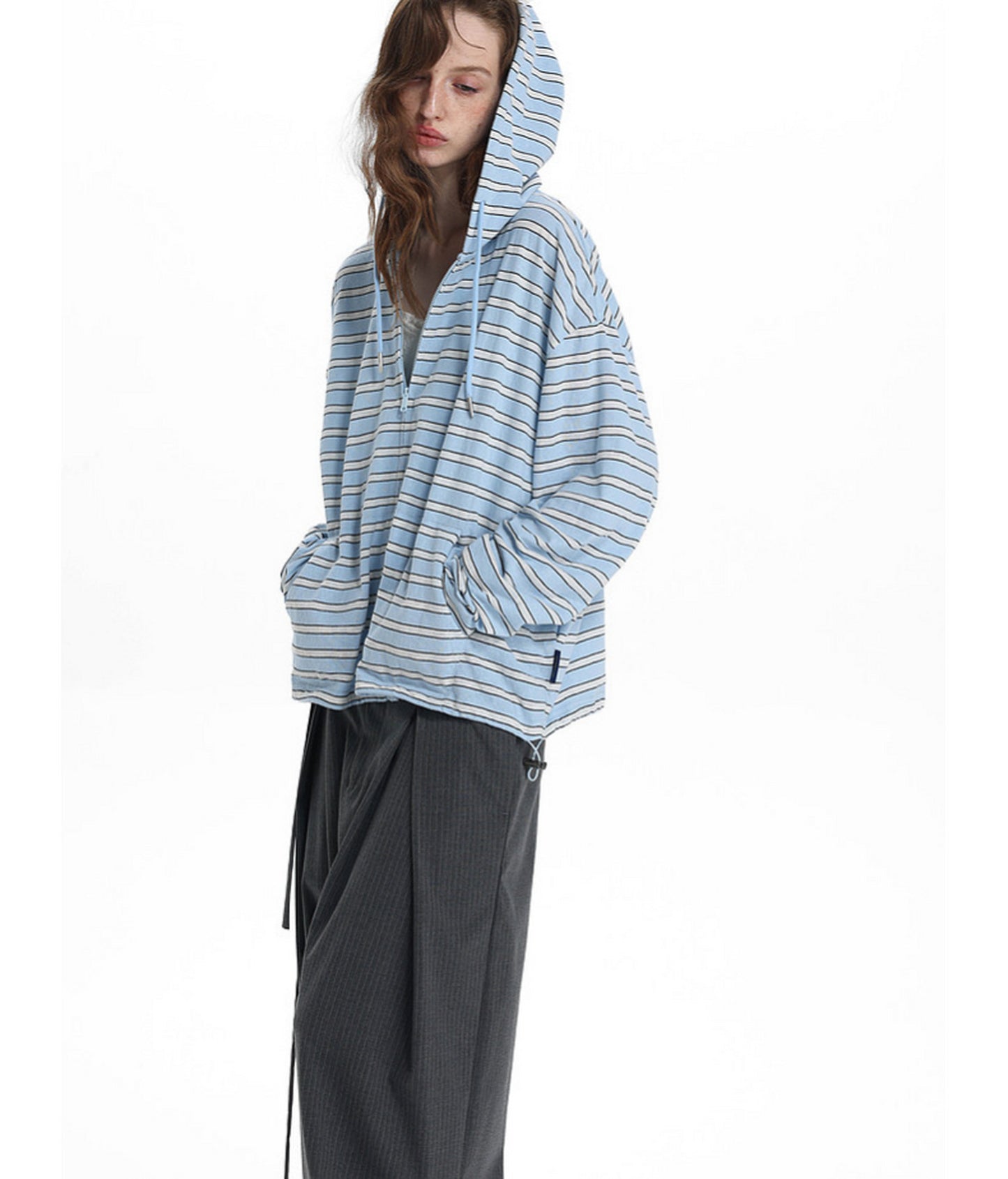 Jacket with a Drawstring Hood　