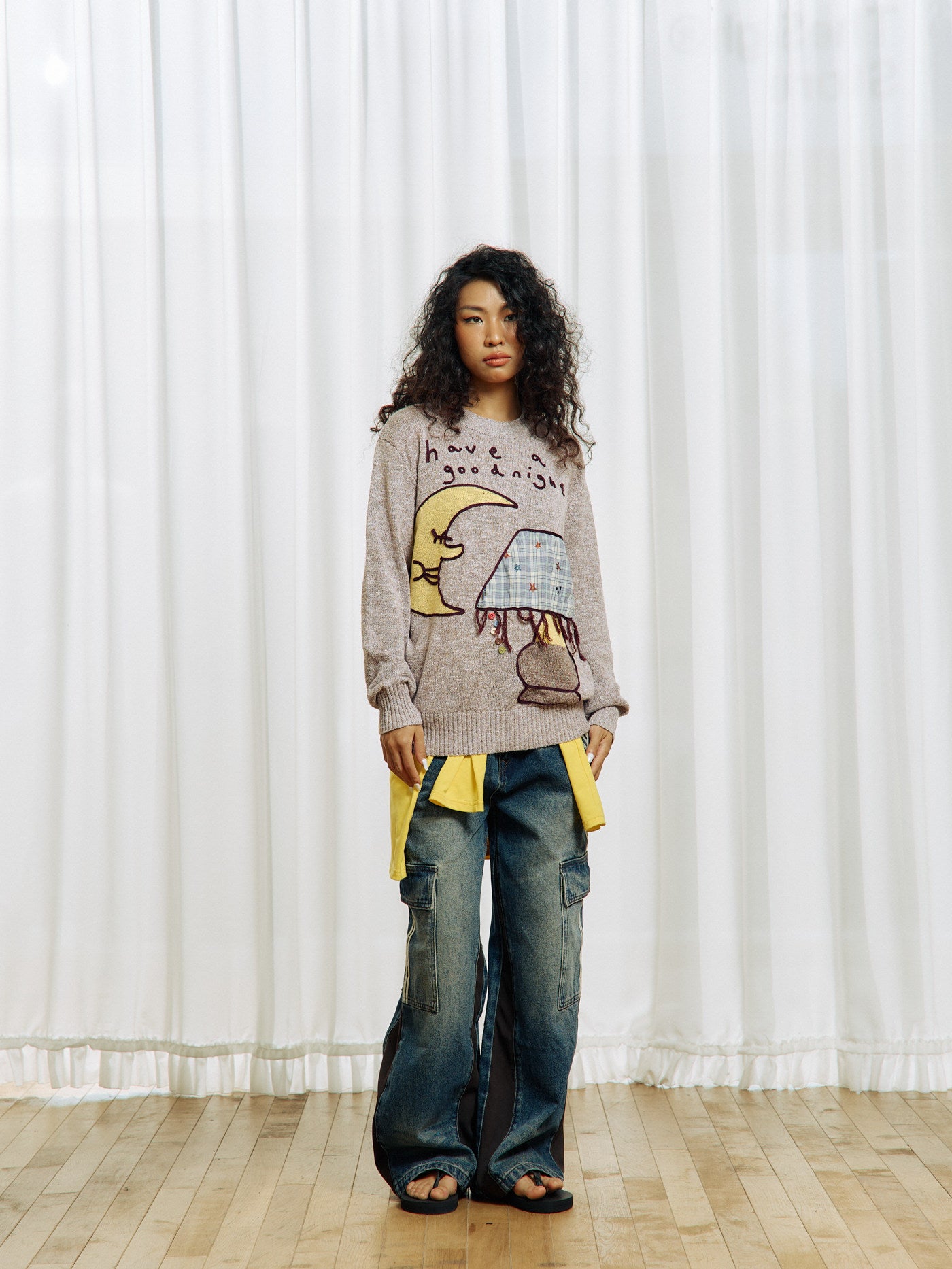 Appliqué Patchwork Sweater