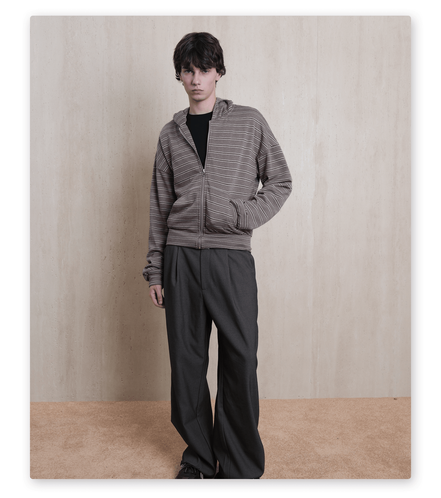 Zip-Up Hooded Sweatshirt