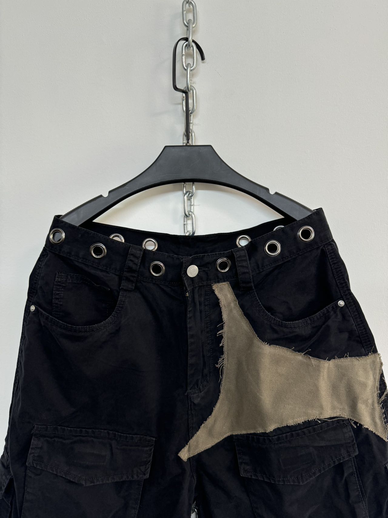 Patchwork Washed Shorts