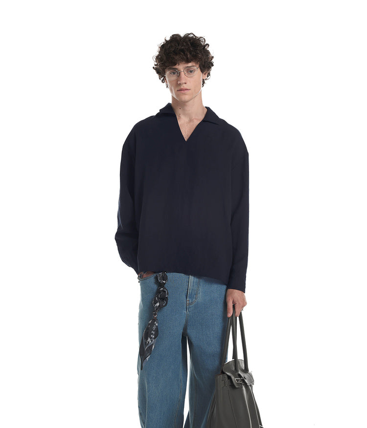 V-neck pullover shirt