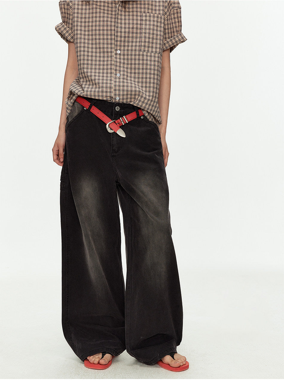 Retro Loose-Fit Wide-Leg Jeans