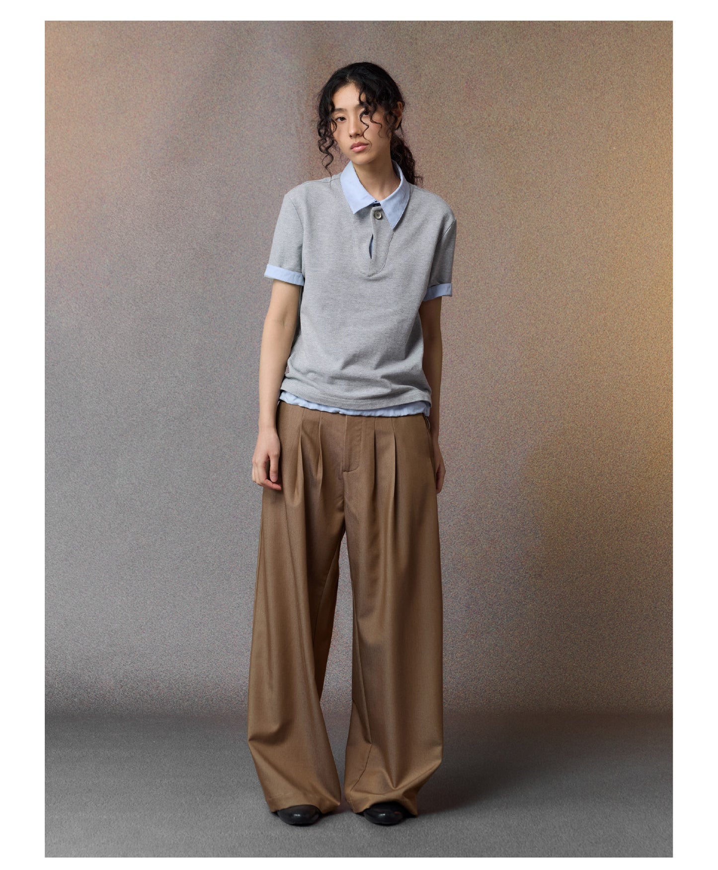 Faux Two-Piece Polo Shirt