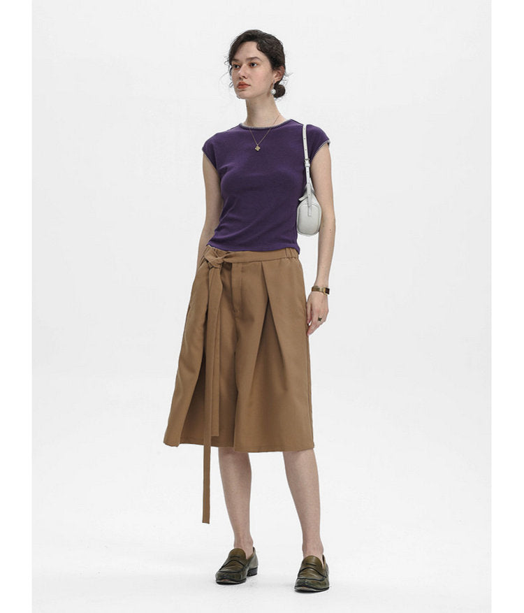 3D-Shirred Shorts