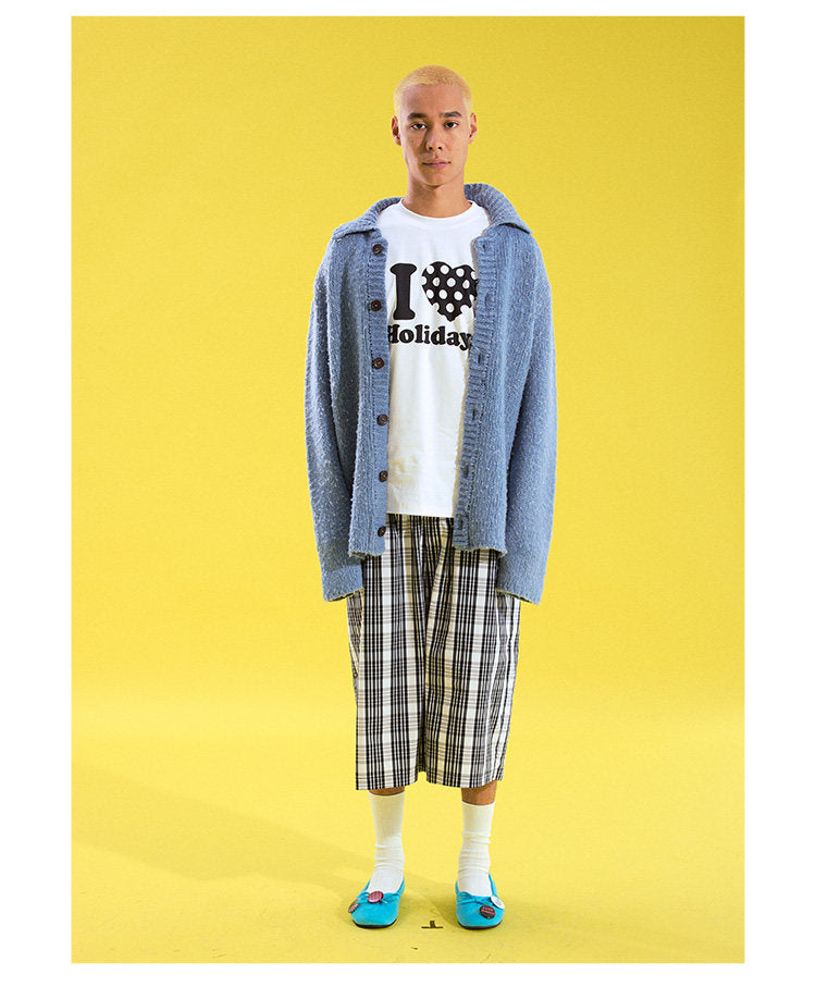 Check Drawstring Shorts