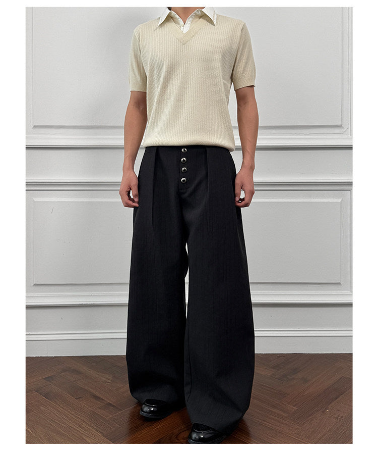 Faux Two-Piece Vintage-Textured Shirt