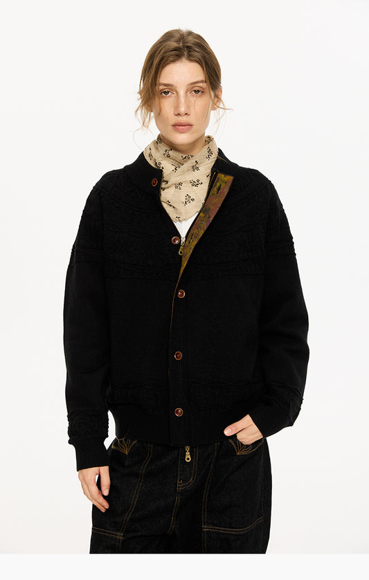 Zipper Knit Cardigan