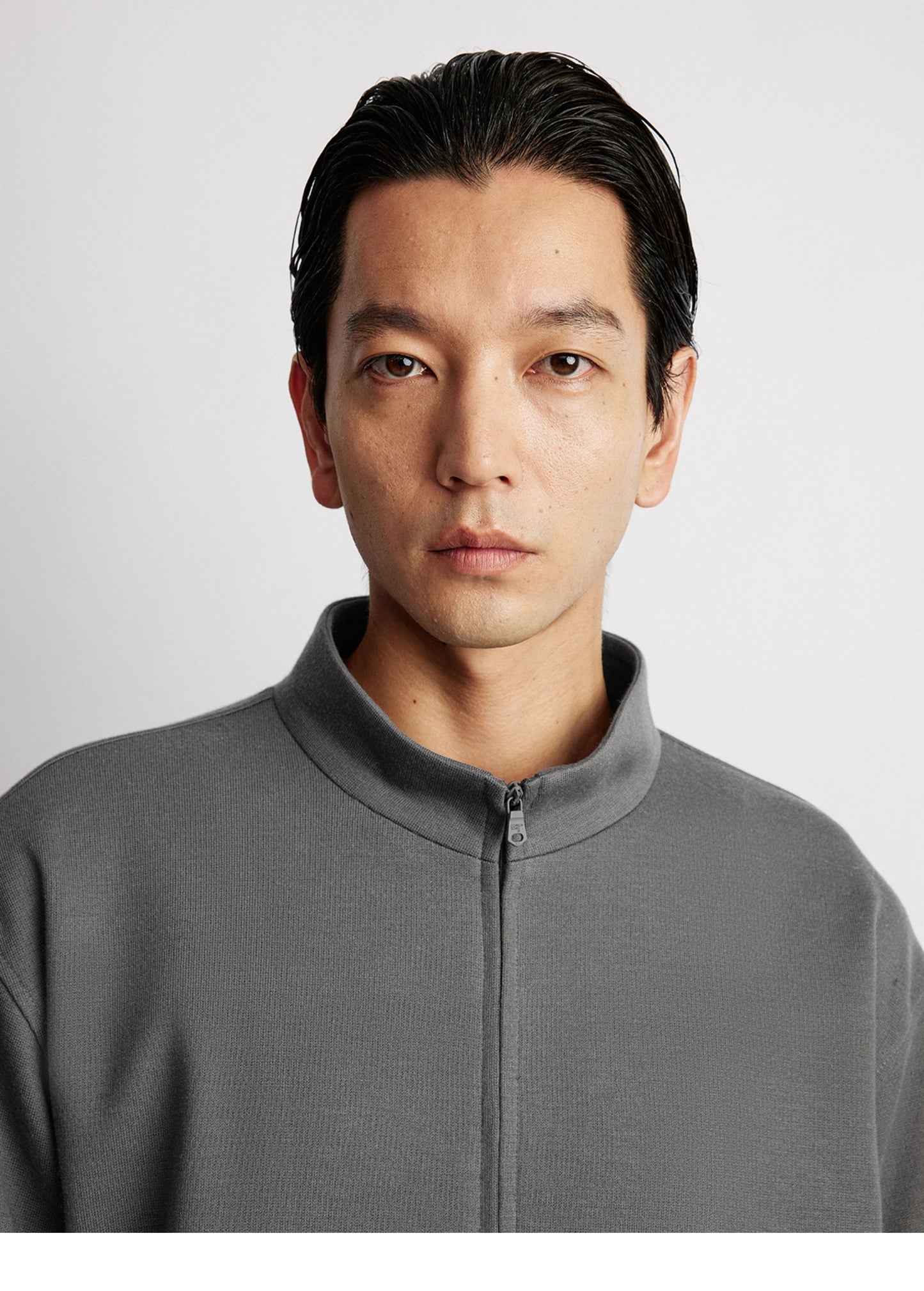 Wool Blend Zipper Jacket