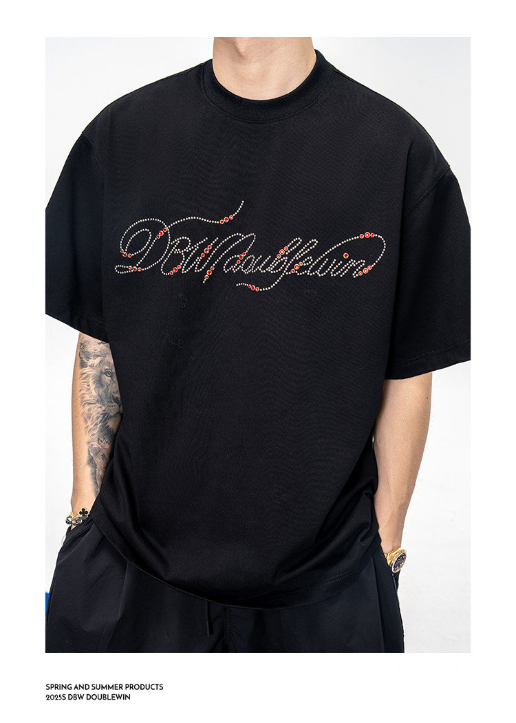 Handwritten Font Cotton T-Shirt
