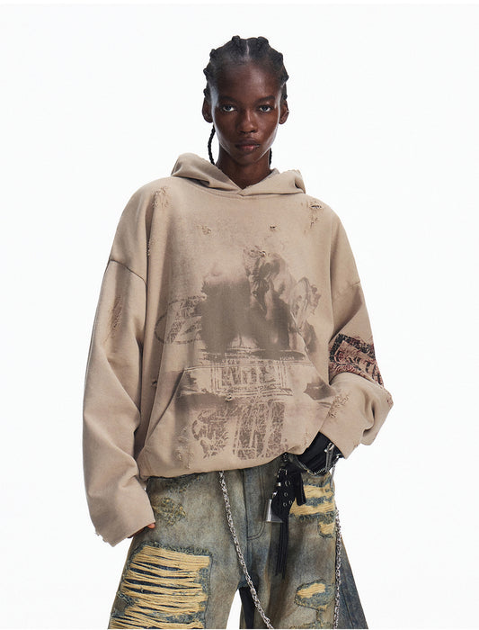 Double-layer fabric sweatshirt