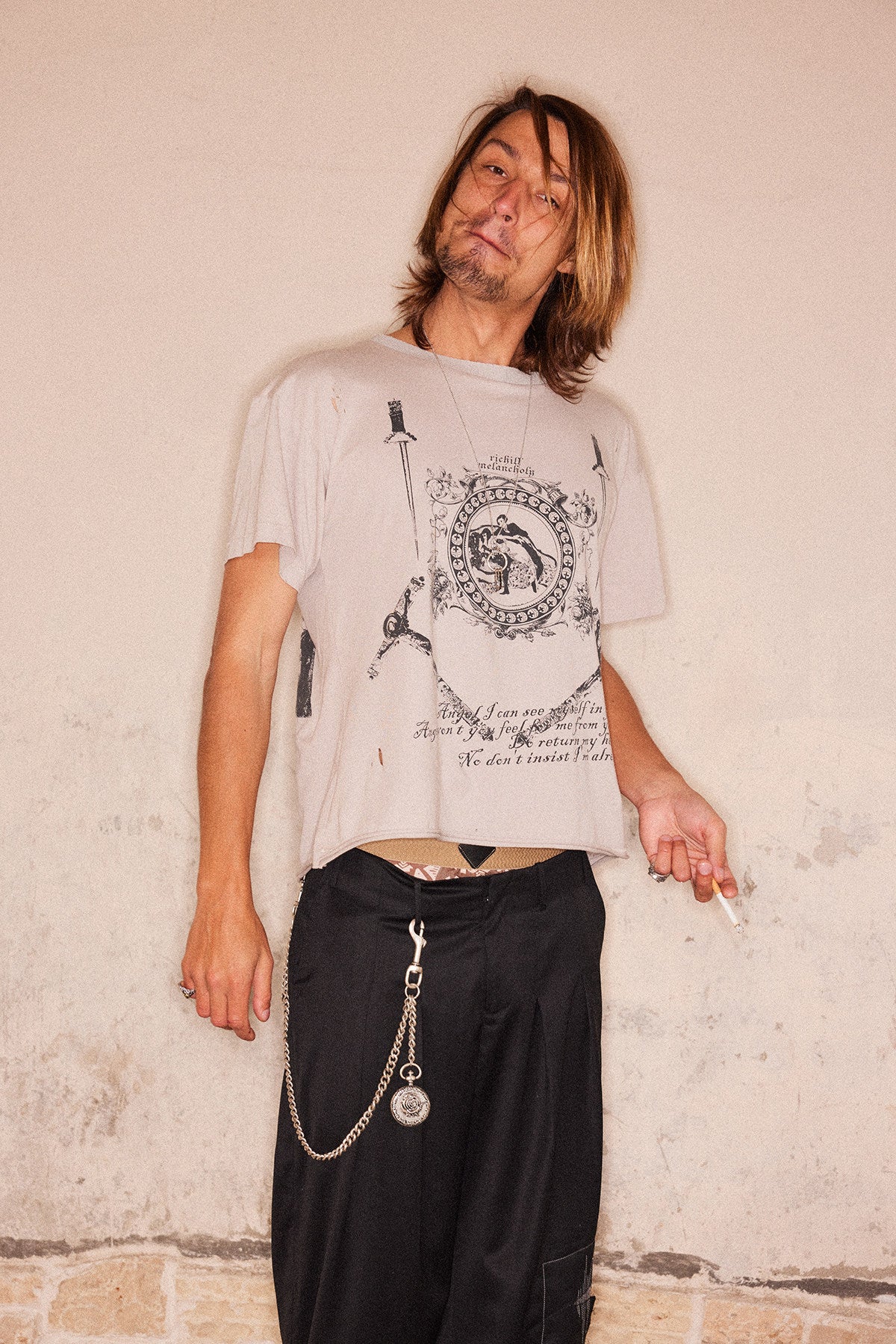 Printed Distressed T-Shirt