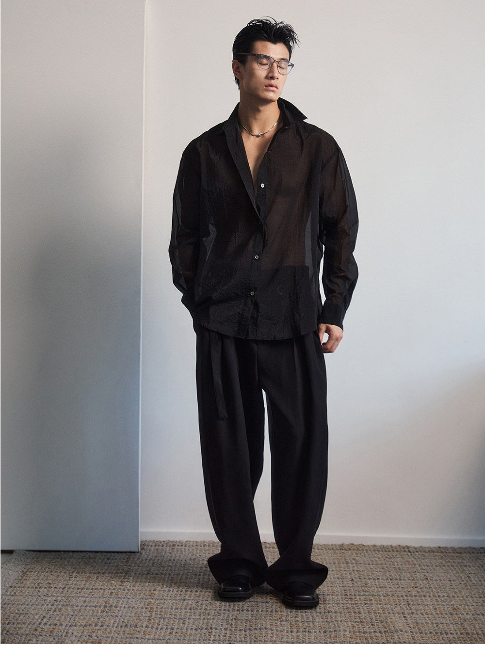 Two-Tone Textured Shirt