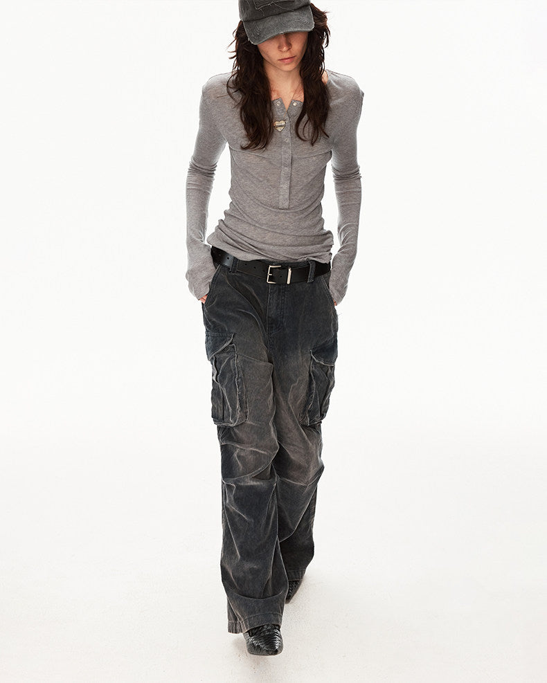 Corduroy Washed Work Pants