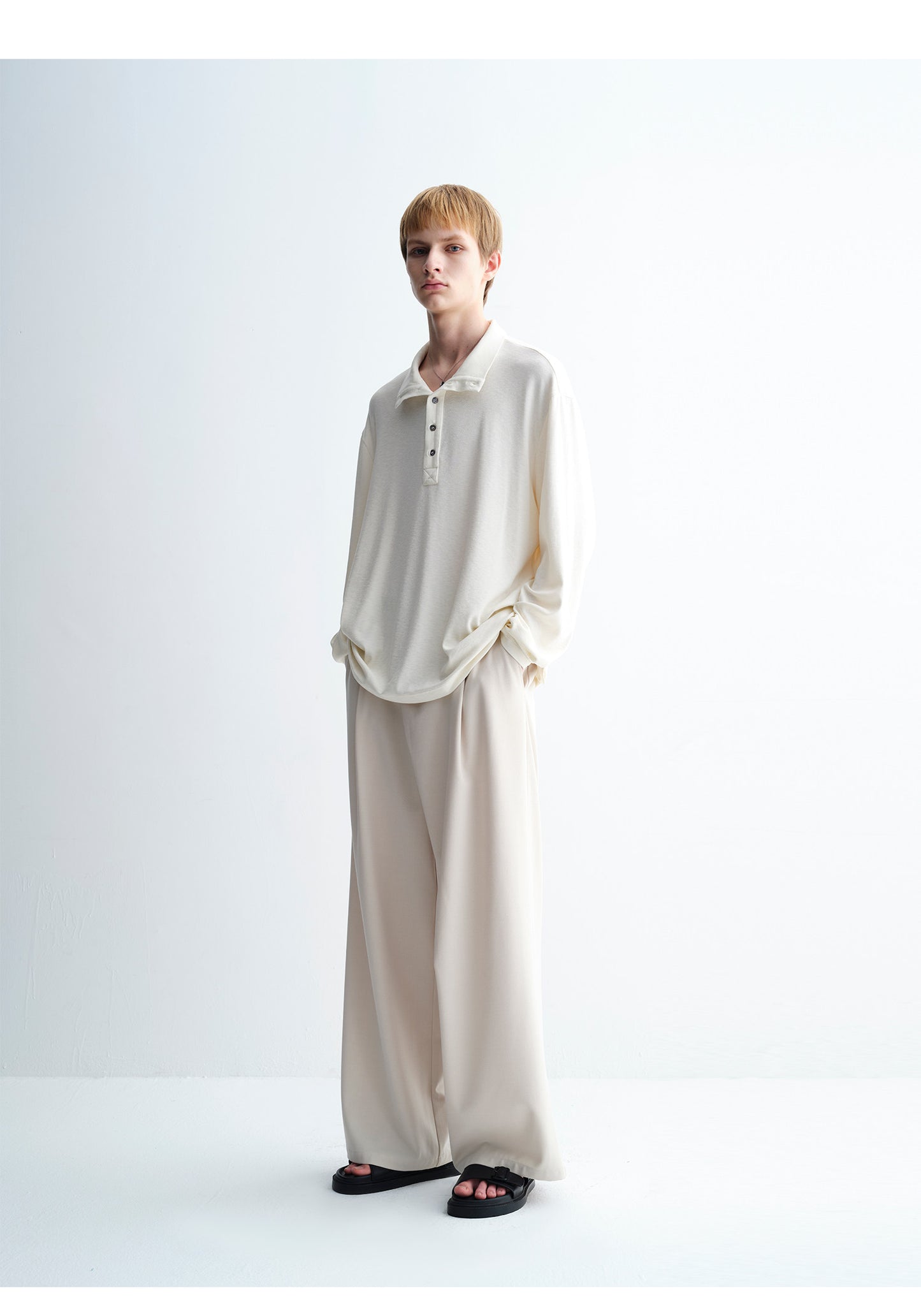 Half-Front Collar Shirt