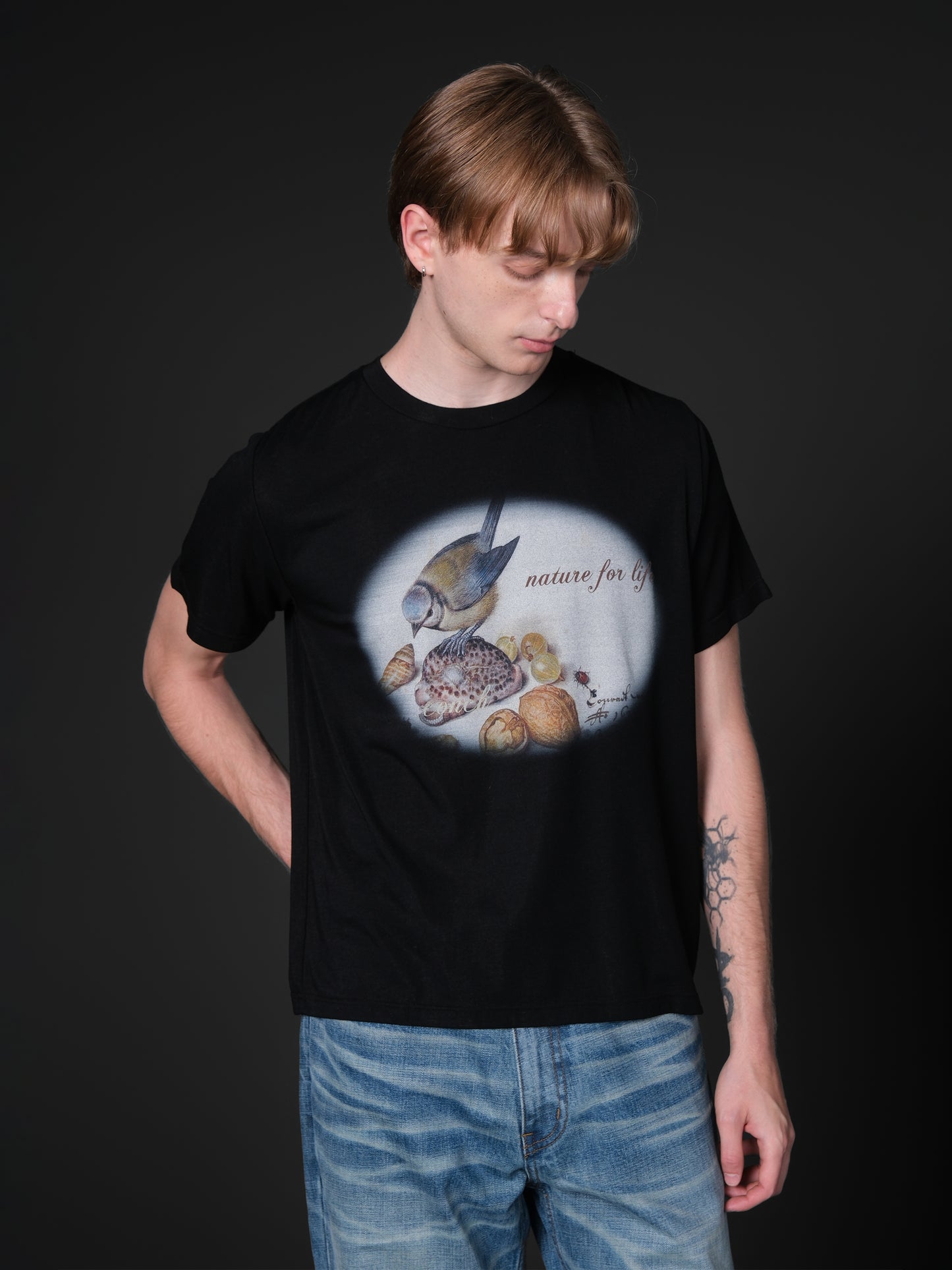 Colorful Bird Print T-shirt