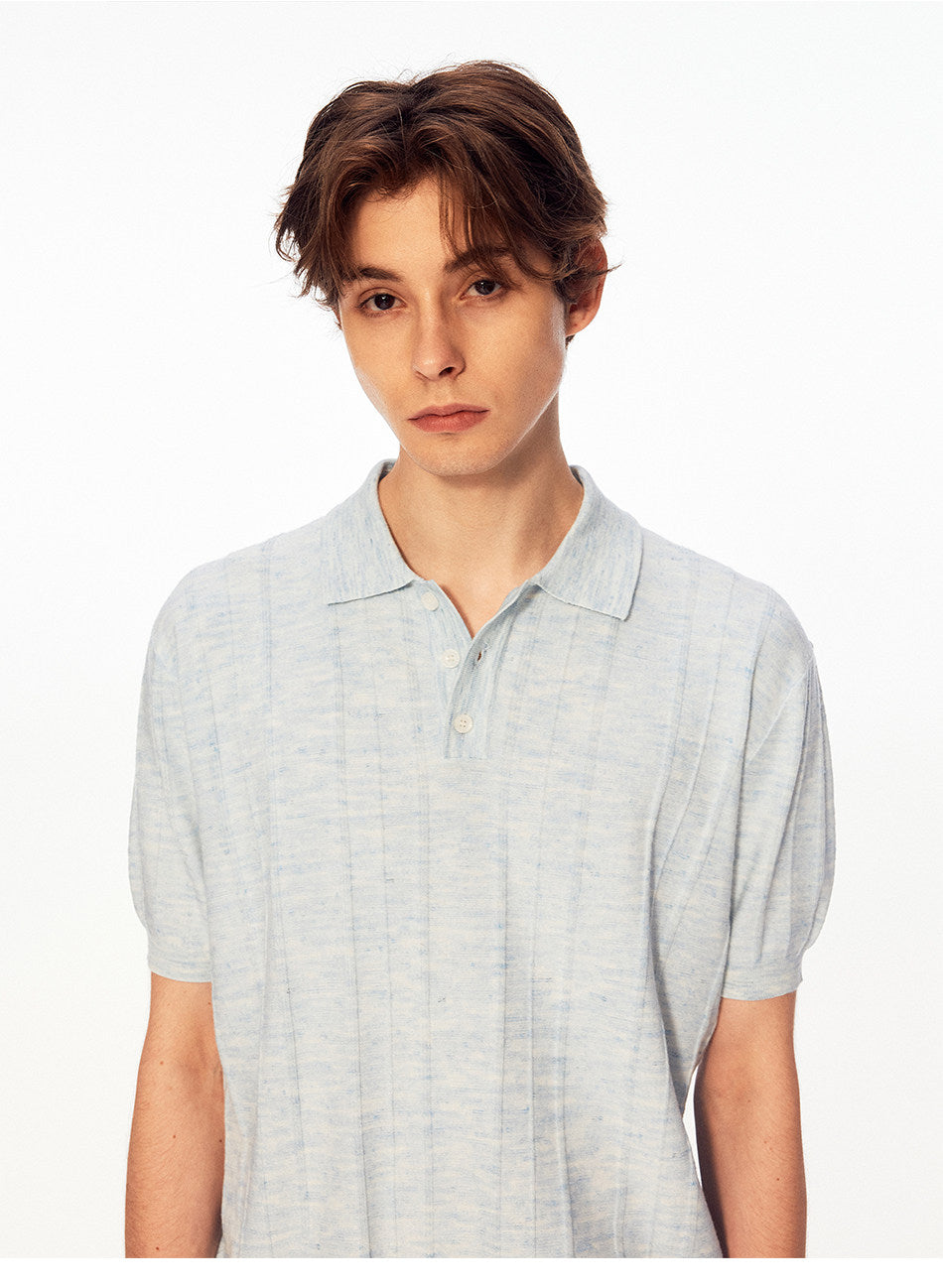 Breathable Knit Polo Shirt