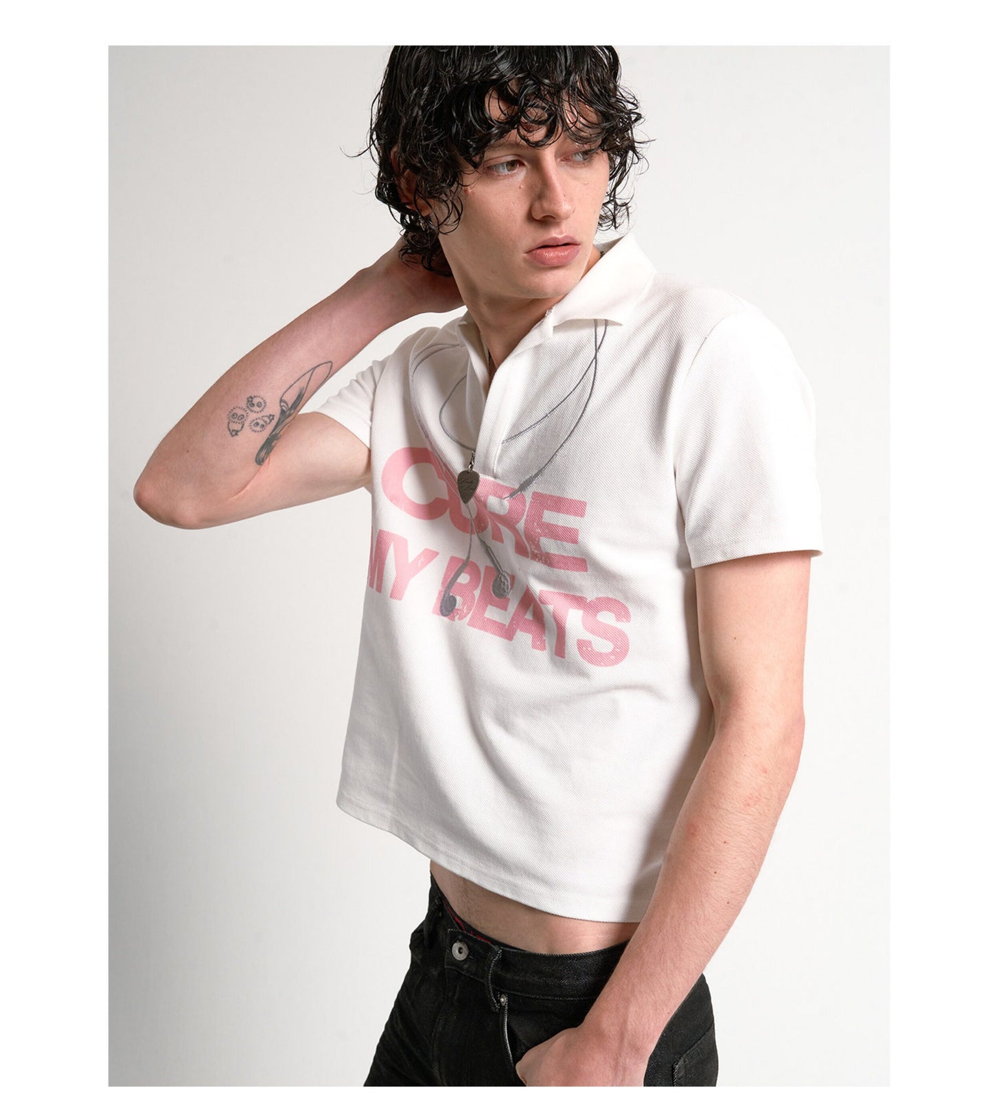 Pique Shoulder Polo Shirt