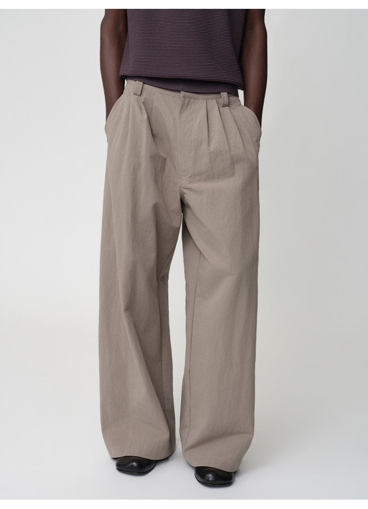 3D Cut A-Line Wide-Leg Pants
