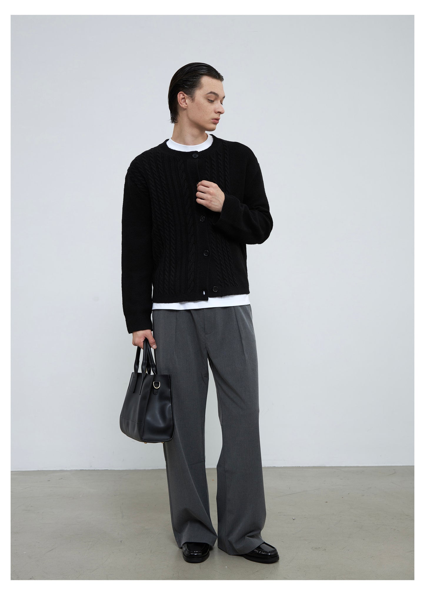 3D Pleated A-Line Casual Pants