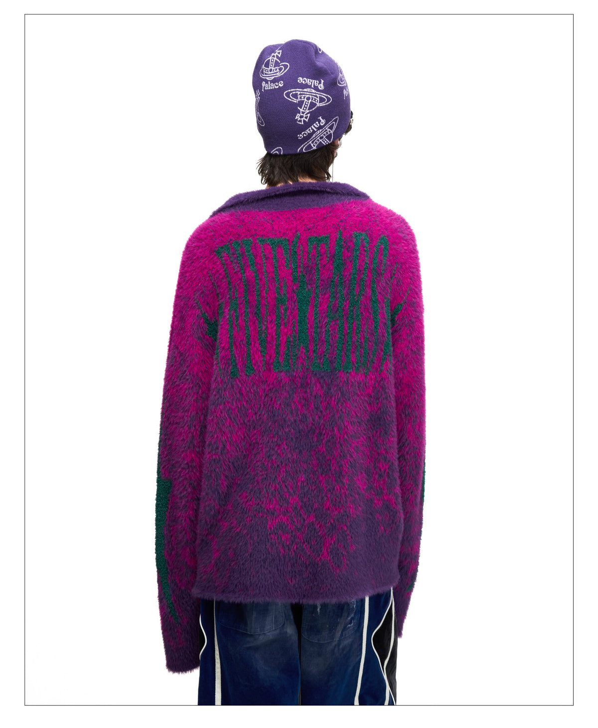 Leopard-Print Mink Gradient Sweater