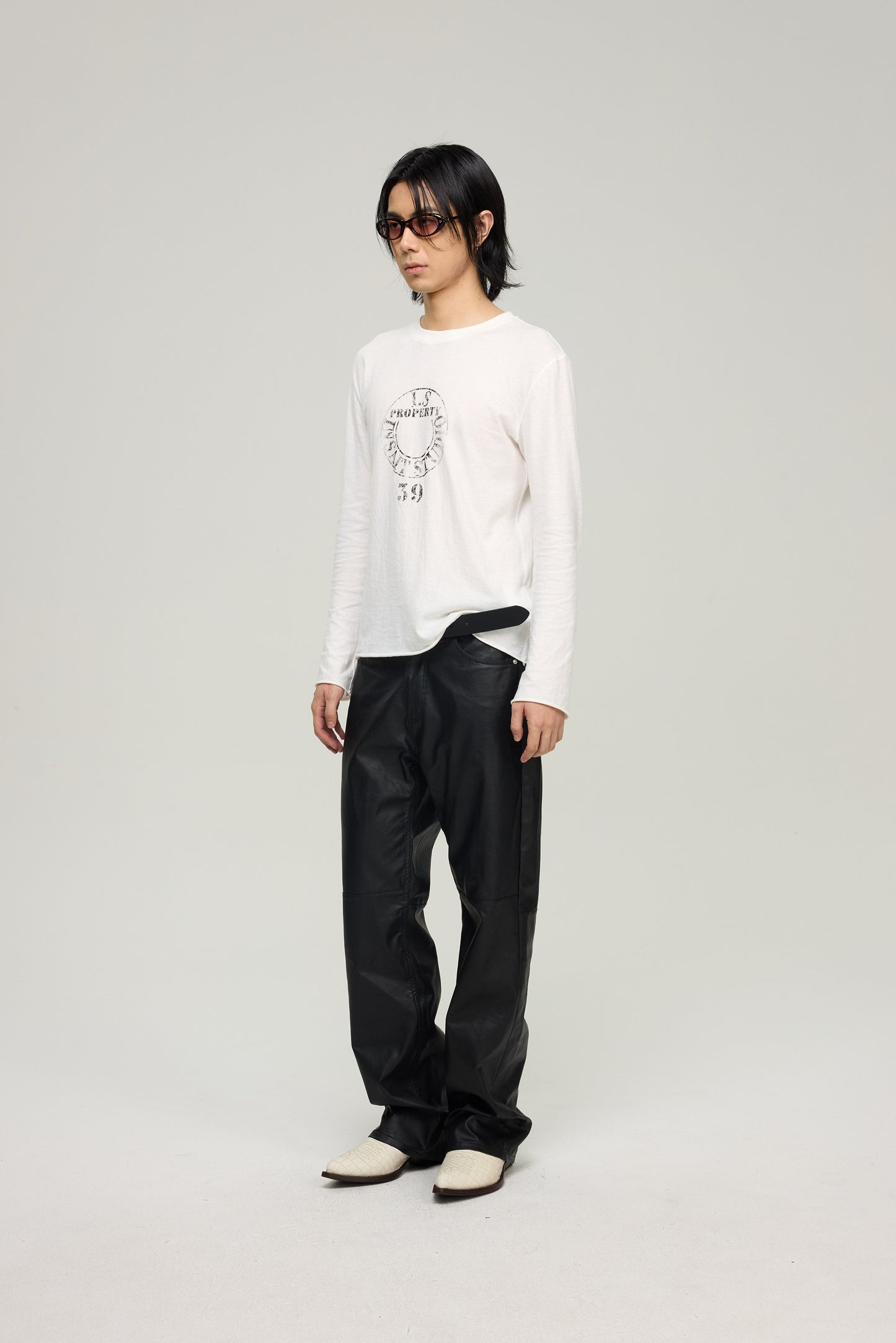 Rolled Hem Printed T-Shirt