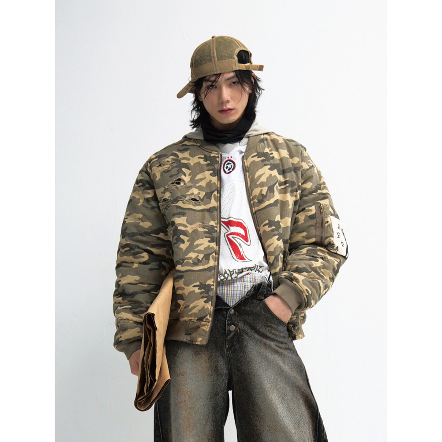 Camouflage thick cotton jacket