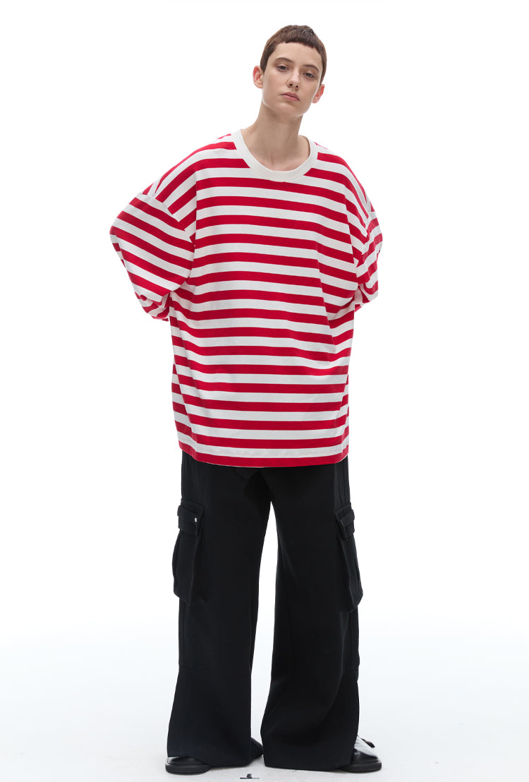 Round Neck Stripe T-Shirt