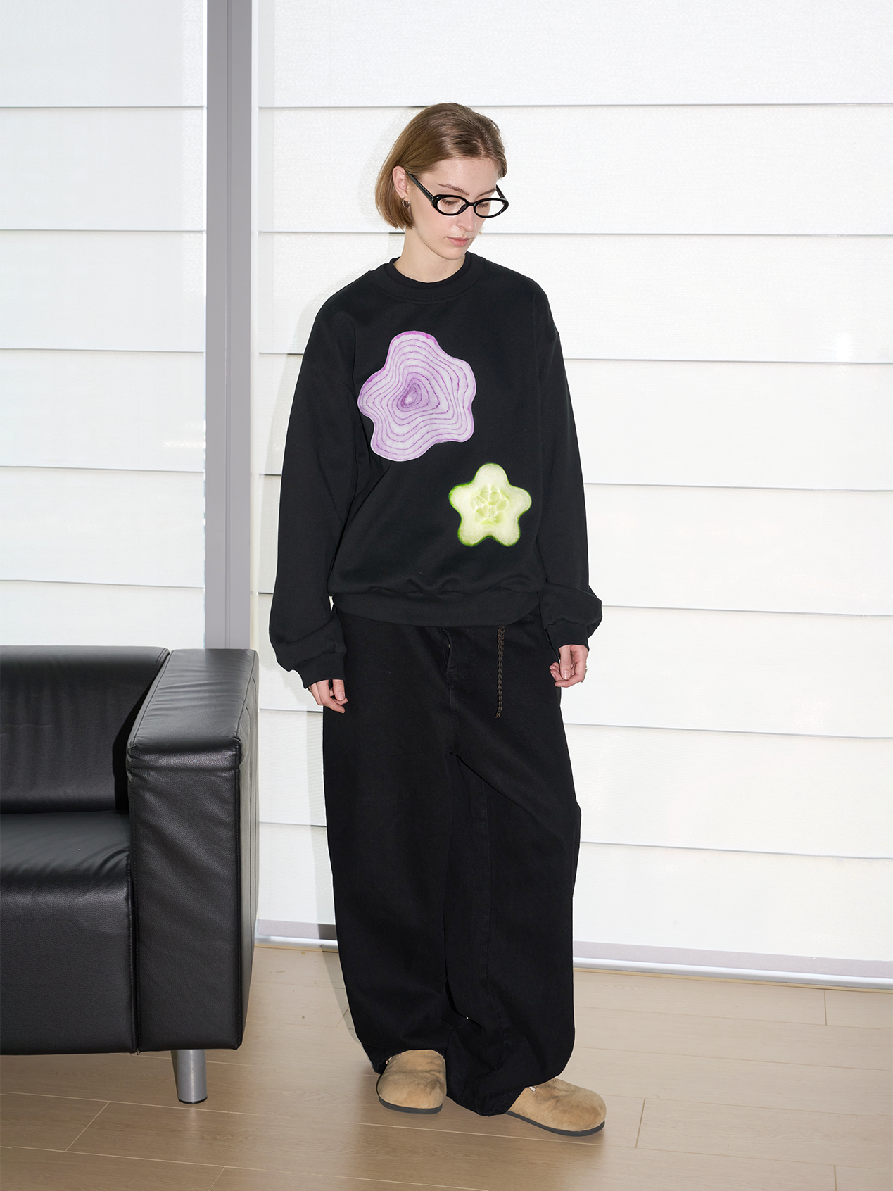 Printed Crew Neck Sweatshirt