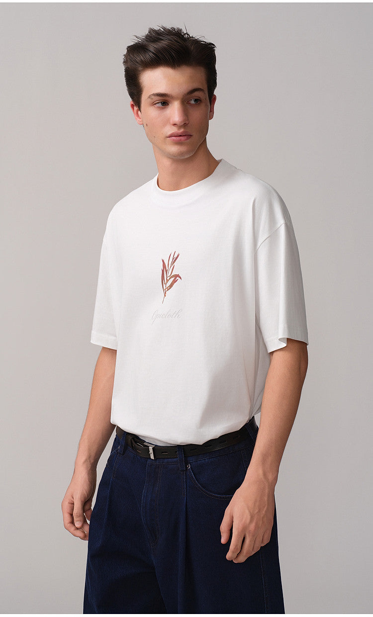 Round-Neck Drop-Shoulder T-Shirt