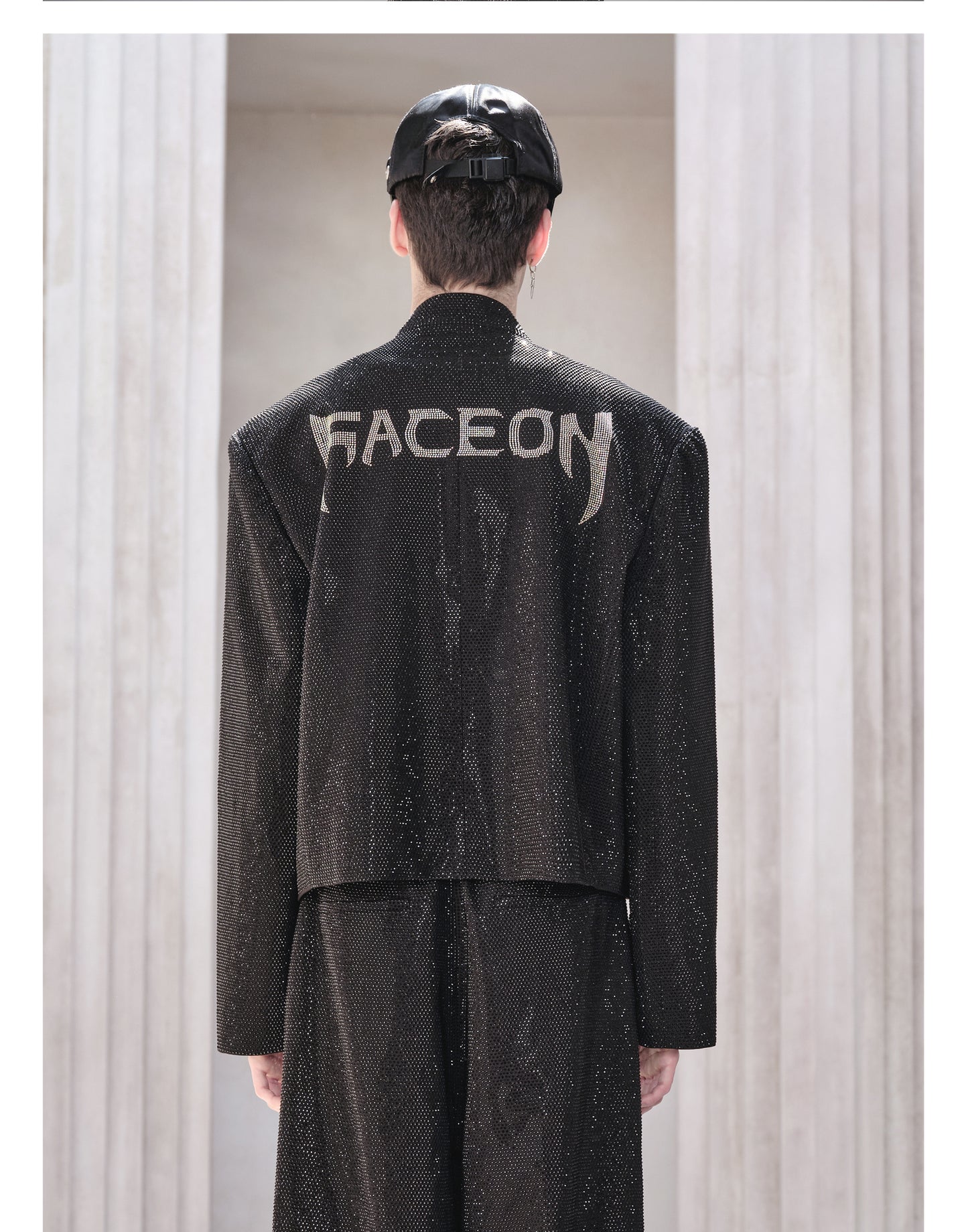 Full Rhinestone Design Jacket Set