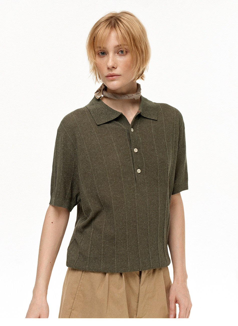 High-Quality Knit Polo Shirt