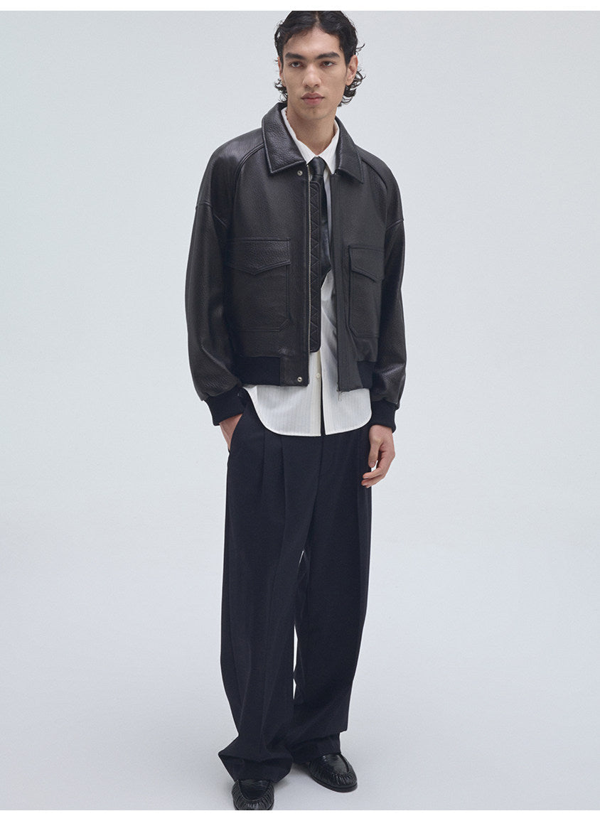 Form-Grain Sheepskin Pocket Jacket