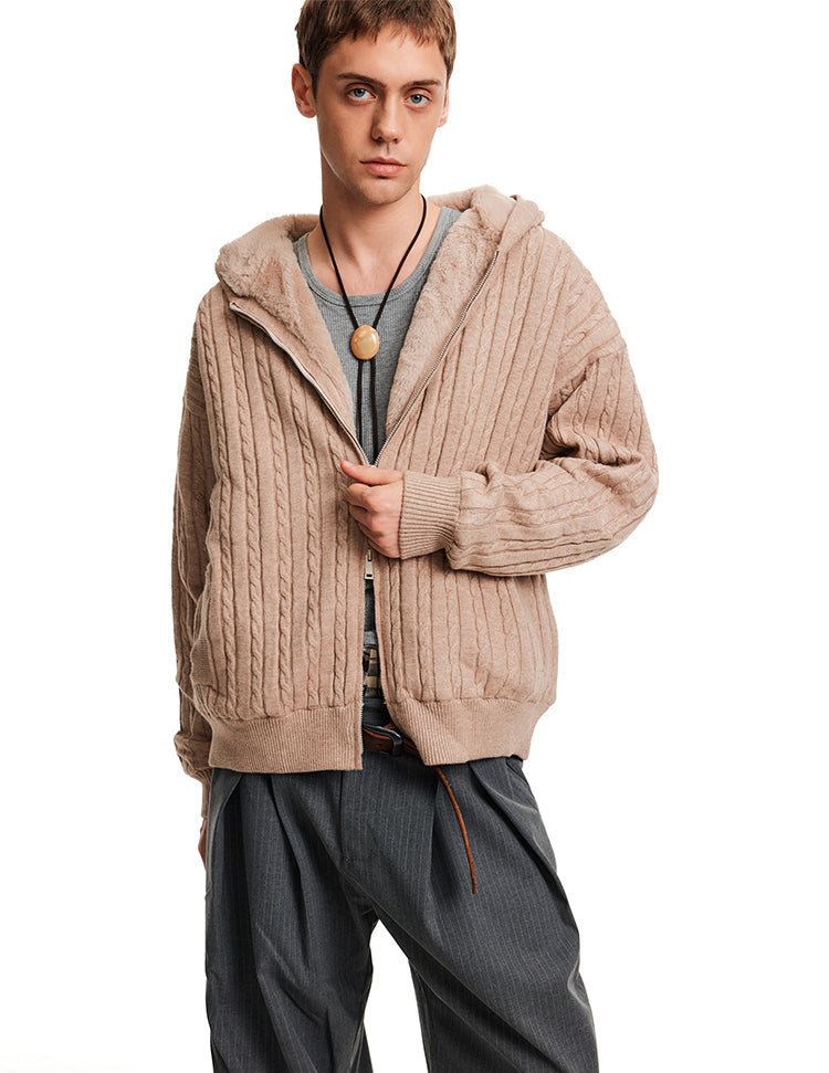 Relaxed Style Knit Jacket