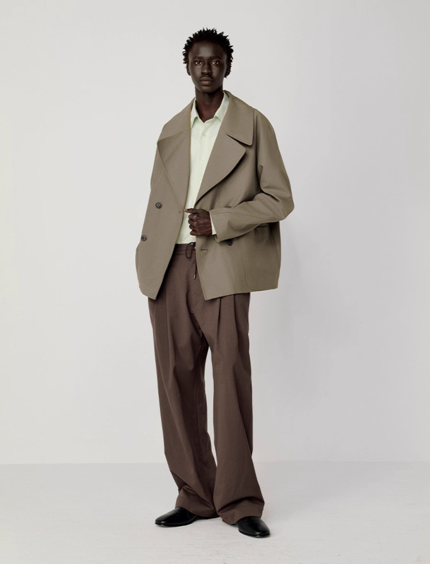 Pleated Drawstring Casual Pants