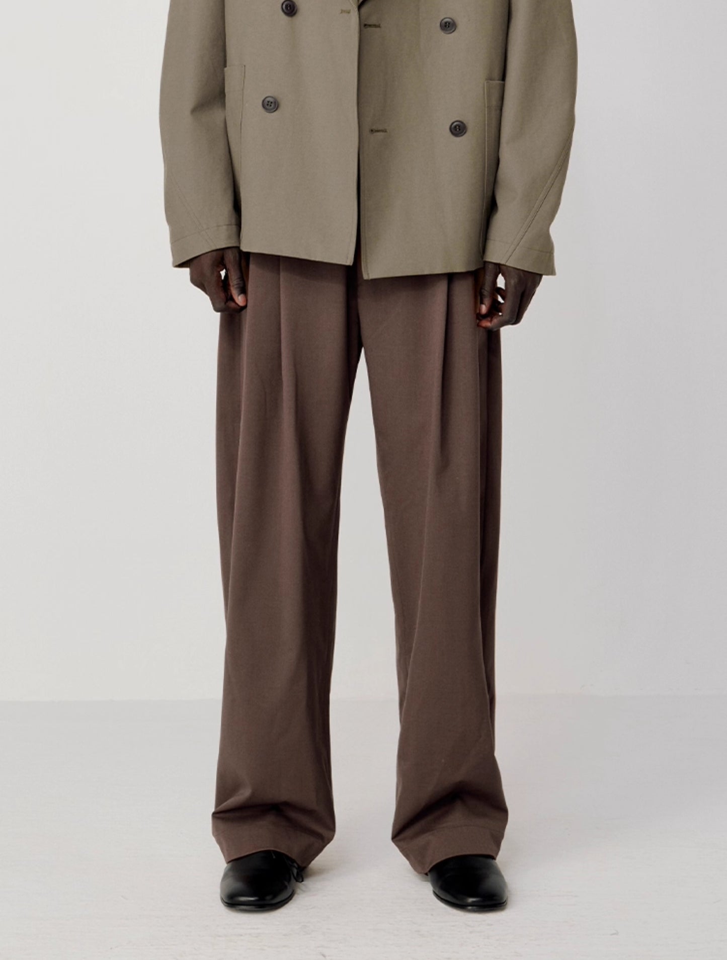 Pleated Drawstring Casual Pants