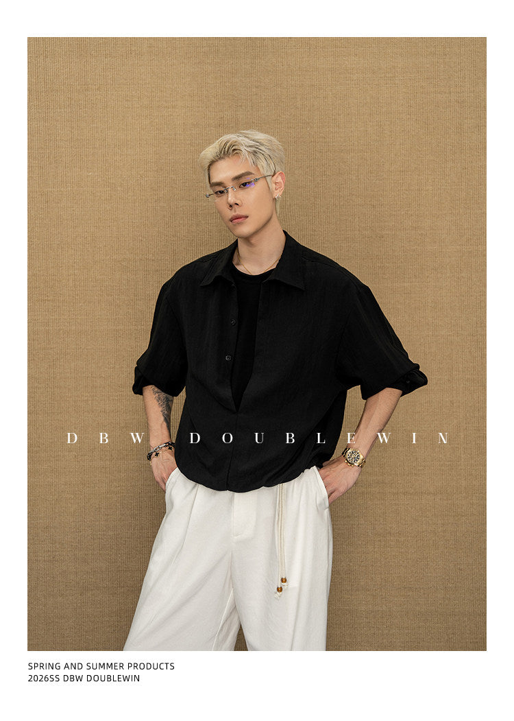 Faux two-piece shirt