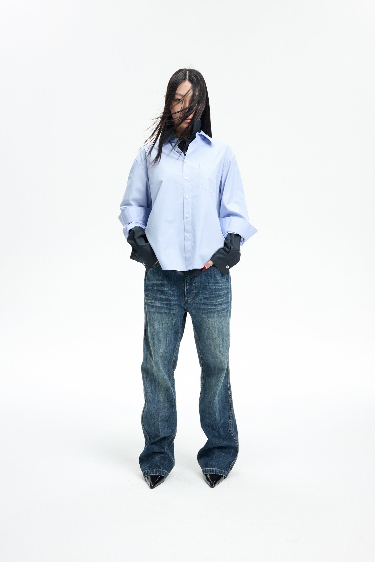 Wash Straight-Leg Jeans