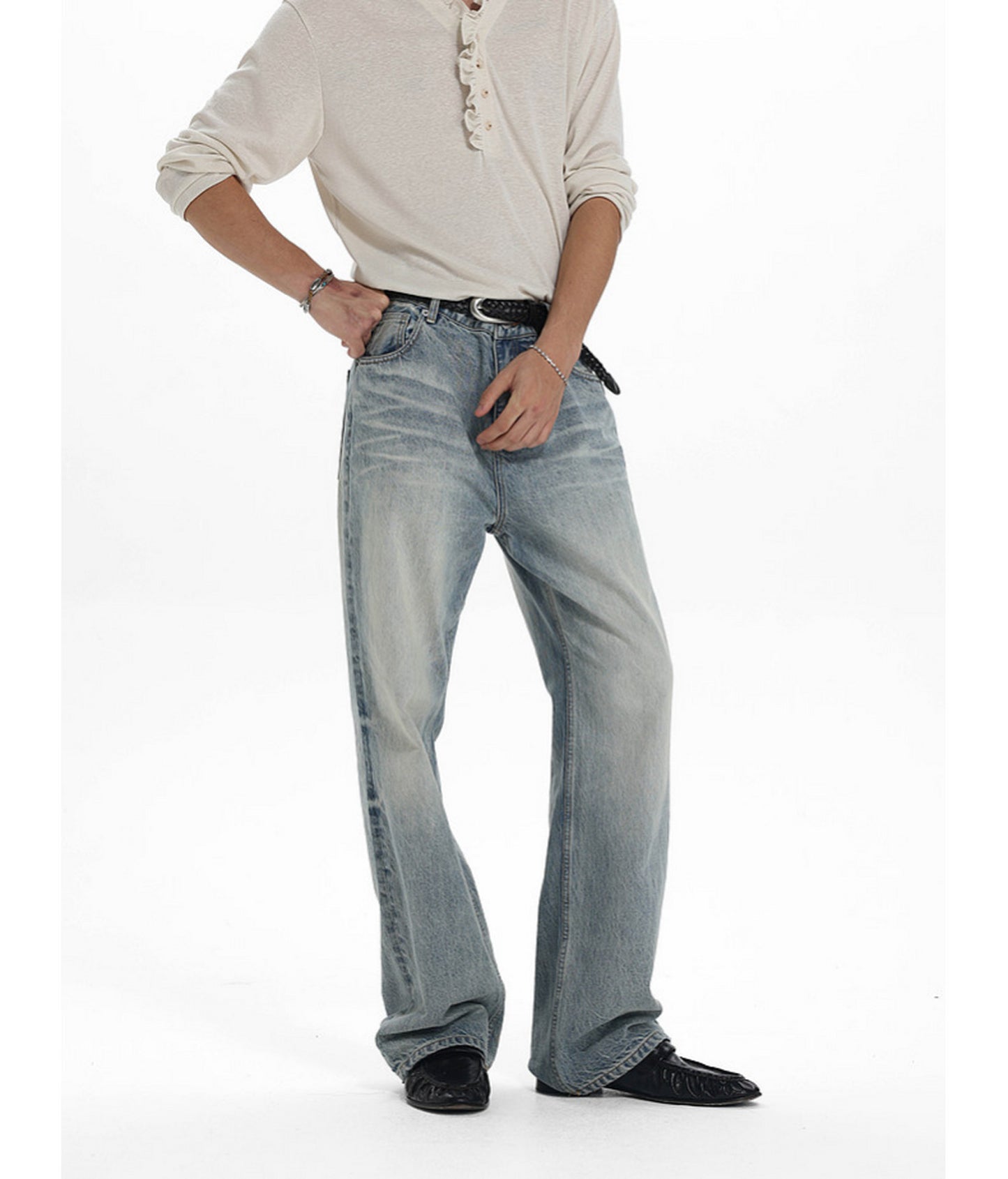 Vintage Heavy-Duty Honeycomb Denim Pants